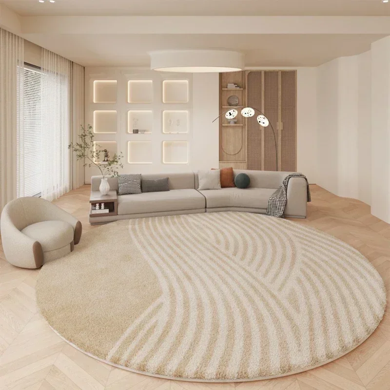 

60/80/100/120cm Round Carpet for Modern Minimalist Living Room Non-slip Fluffy Rug Home Decoration Bedroom Bedside Floor Mat