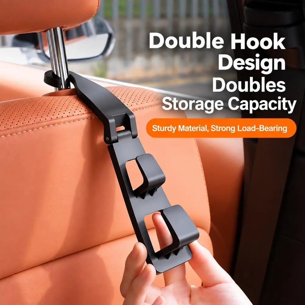 Car Seat Headrest Hooks for Bags  Clothes Non-Slip Storage Hanger, Universal Fit for Truck SUV Sedan Storage Organizer Rack