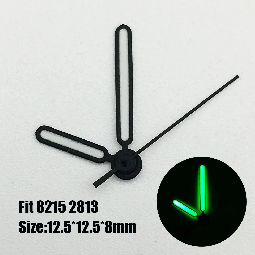 

Watch Accessories Watch Hands Suitable for 8215 2813 Movement Black Silver Luminous Pointer 12.5*12.5*8mm