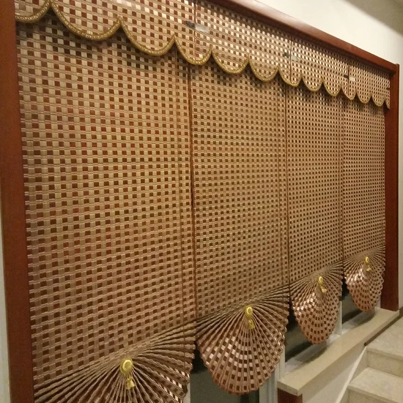 FOR Customized Bamboo Curtain Curtain Shutter Teahouse Restaurant Sliding Door Outdoor Fan