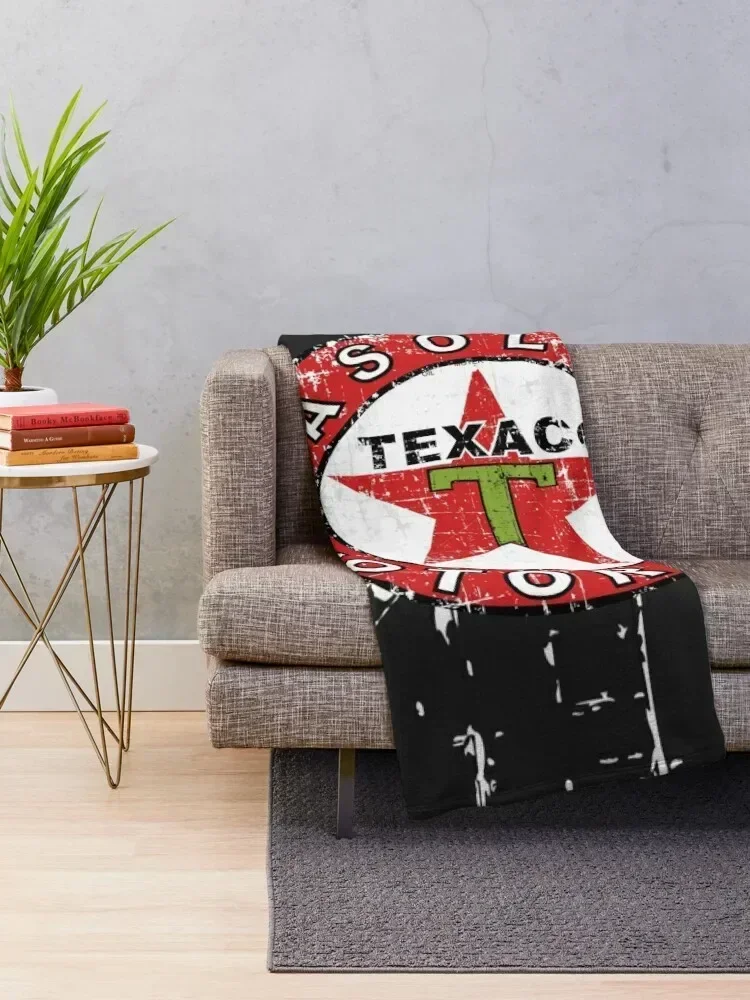 Texaco Tea Vintage Scratch Throw Blanket warm for winter valentine gift ideas Hairys Blankets