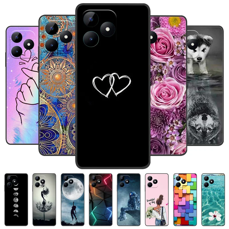 For Realme Note 50 Case TPU Silicone Shockproof Cat Phone Cover For Realme Note50 Funda RMX3834 Cool Printing Soft Coque Cute