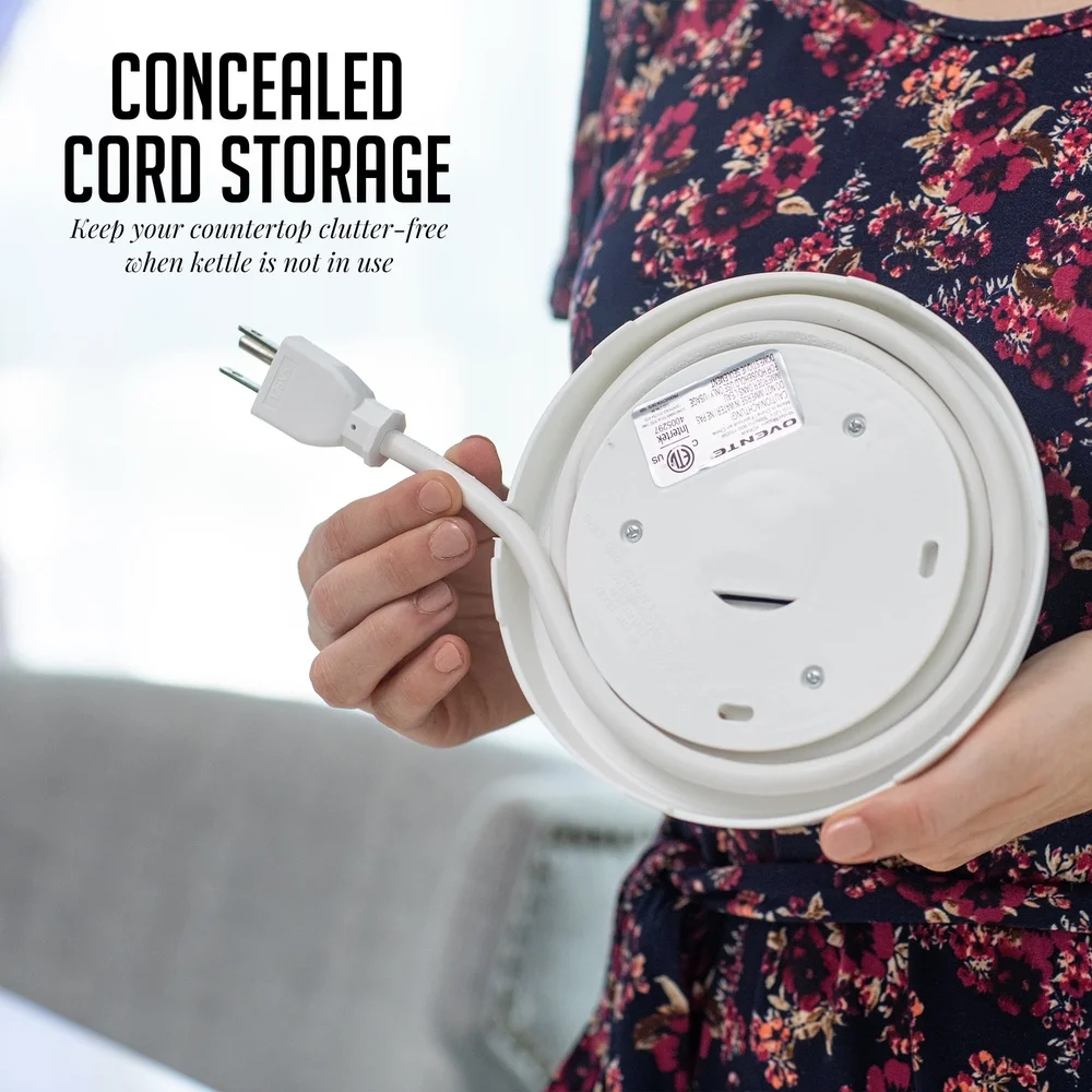 Портативный электрический чайник из нержавеющей стали с быстрым кипячением 1,7 л, автоматическое отключение, изолированный водонагреватель с двойными стенками, защита от высыхания