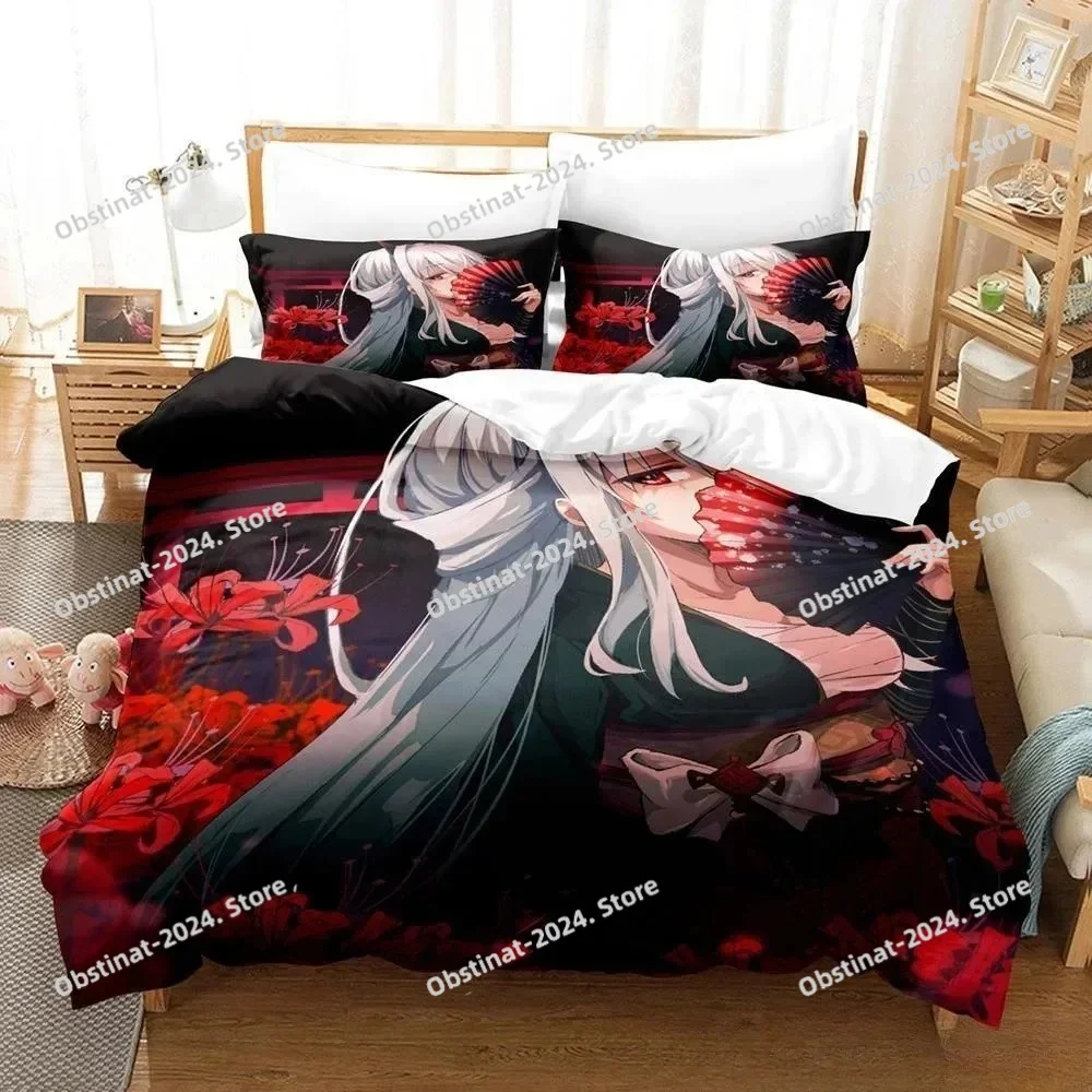 

Anime Duvet Cover Pillowcase The D-Demon Girls Next Door Bedding Set Adult Boy Girl Children Single Double Large Size Gift