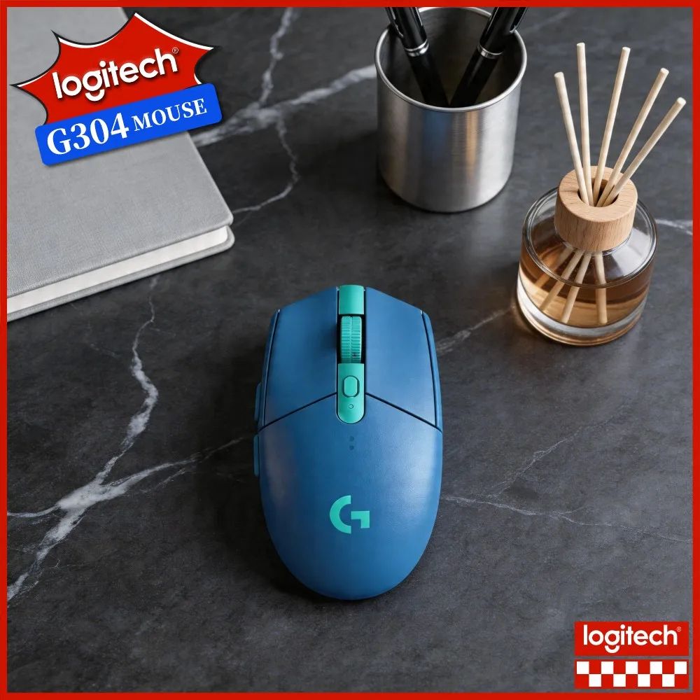 Original Logitech G304 LIGHTSPEED Wireless Gaming Mouse 10m Working Range Ergonomic Shape Portable Gaming Mice