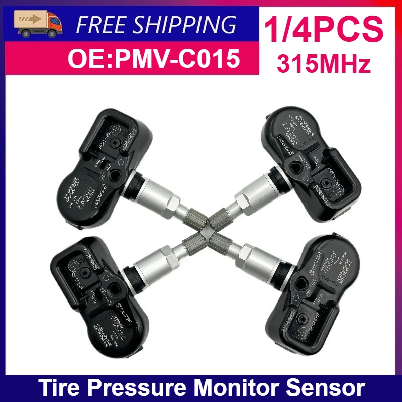 

1/4PCS Tire Pressure Sensor PMV-C015 42607-48010 For 2018-2025 Lexus LS LC 2019-2024 Toyota 4Runner Avalon TPMS Sensor 315MHZ