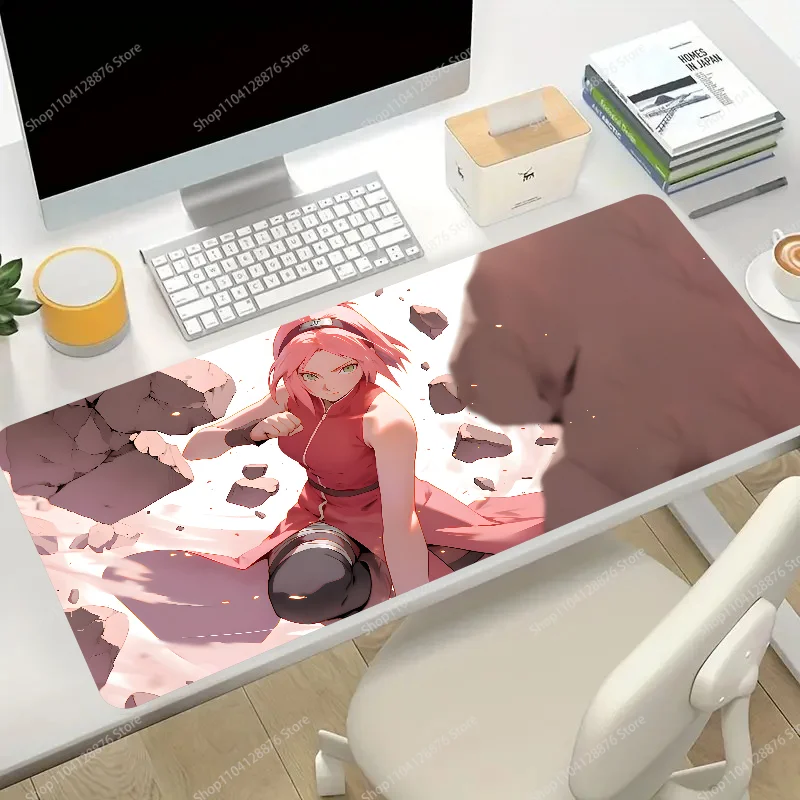 Anime Sakura Haruno Mousepad Gaming Mouse pad Gamer Pc Accessories Deskmat Keyboard Mat Desk Protector Mause Pads