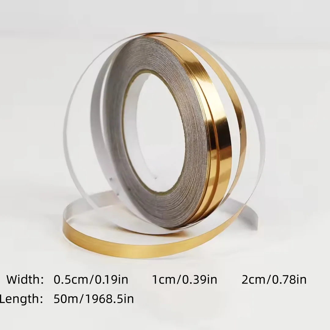 50M Tile Beauty Seam Stickers Tape Self-Adhesive Floor Waterproof Wall Gap Sealing Foil Decor StripTape for Room Home Decor