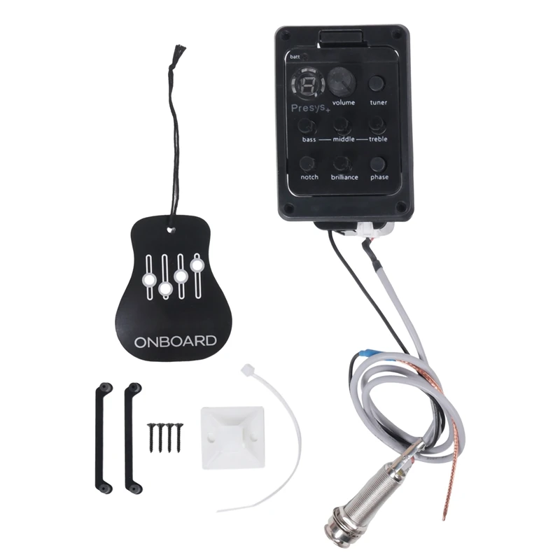 

NALFI-Guitar Pickup Eq Electric Box Sound Hole Equalizer Guitar Tuner Mix Guitar Guitar Accessories Folk Pickup