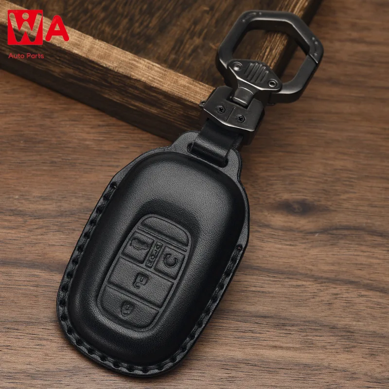 

Genuine Leather Car Remote Key FOB Case Cover For Honda Vezel Civic Accord 2021