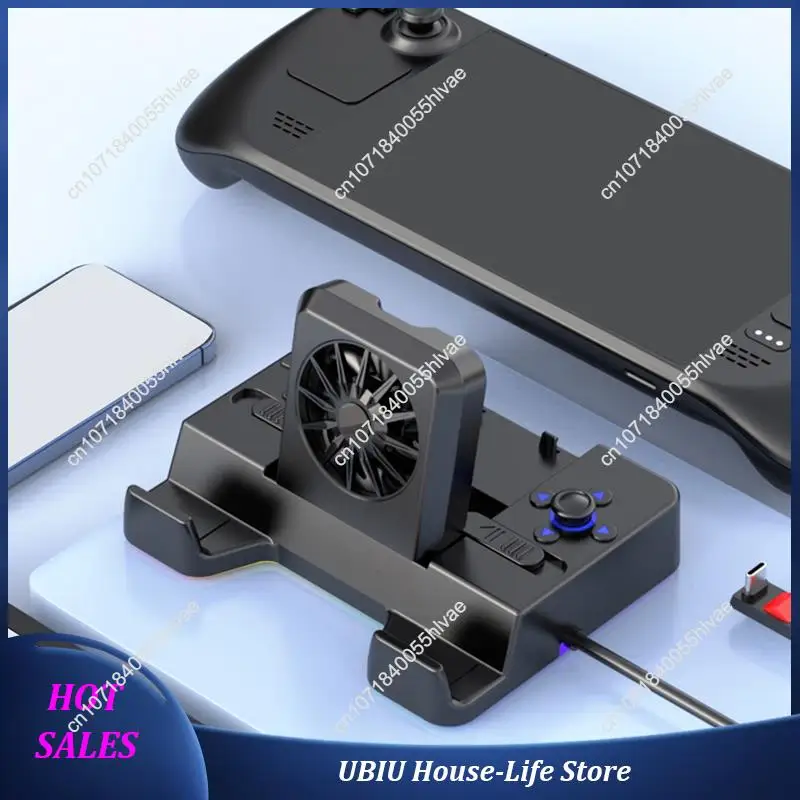 

For Steam Deck Expansion Dock Handheld Bracket Expansion -Compatible Projection USB Radiator Foldable With Light-Best Sellin