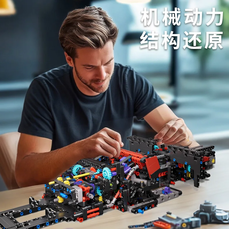 K-BOX 10544 1:8 964 Technical Model Sports Car Building Block kits puzzle Educational MOC Bricks Block car toys for Adult gift