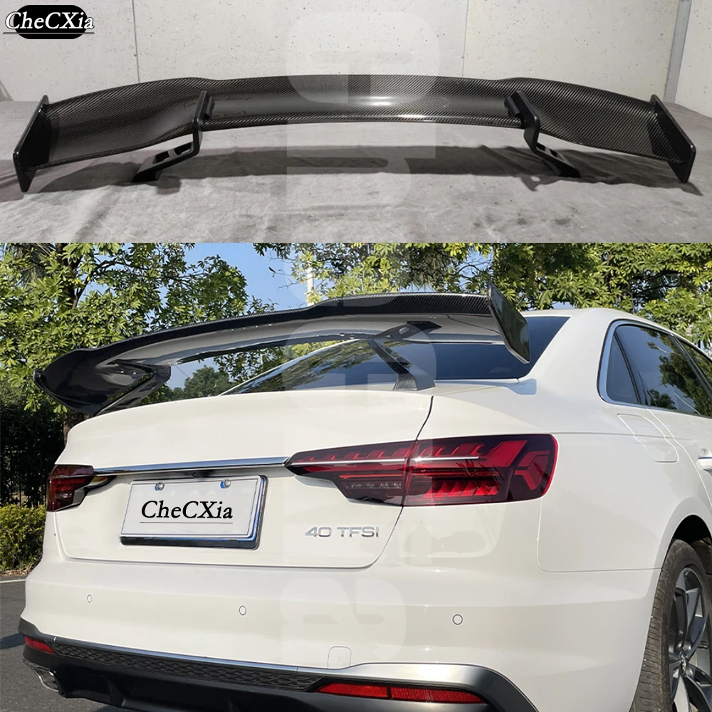 

Carbon Fiber Rear Trunk Spoiler For Audi A4 S4 RS4 B9 B9.5 2017-2024 Boot Wing Lip Decoration Body Kits Spoiler