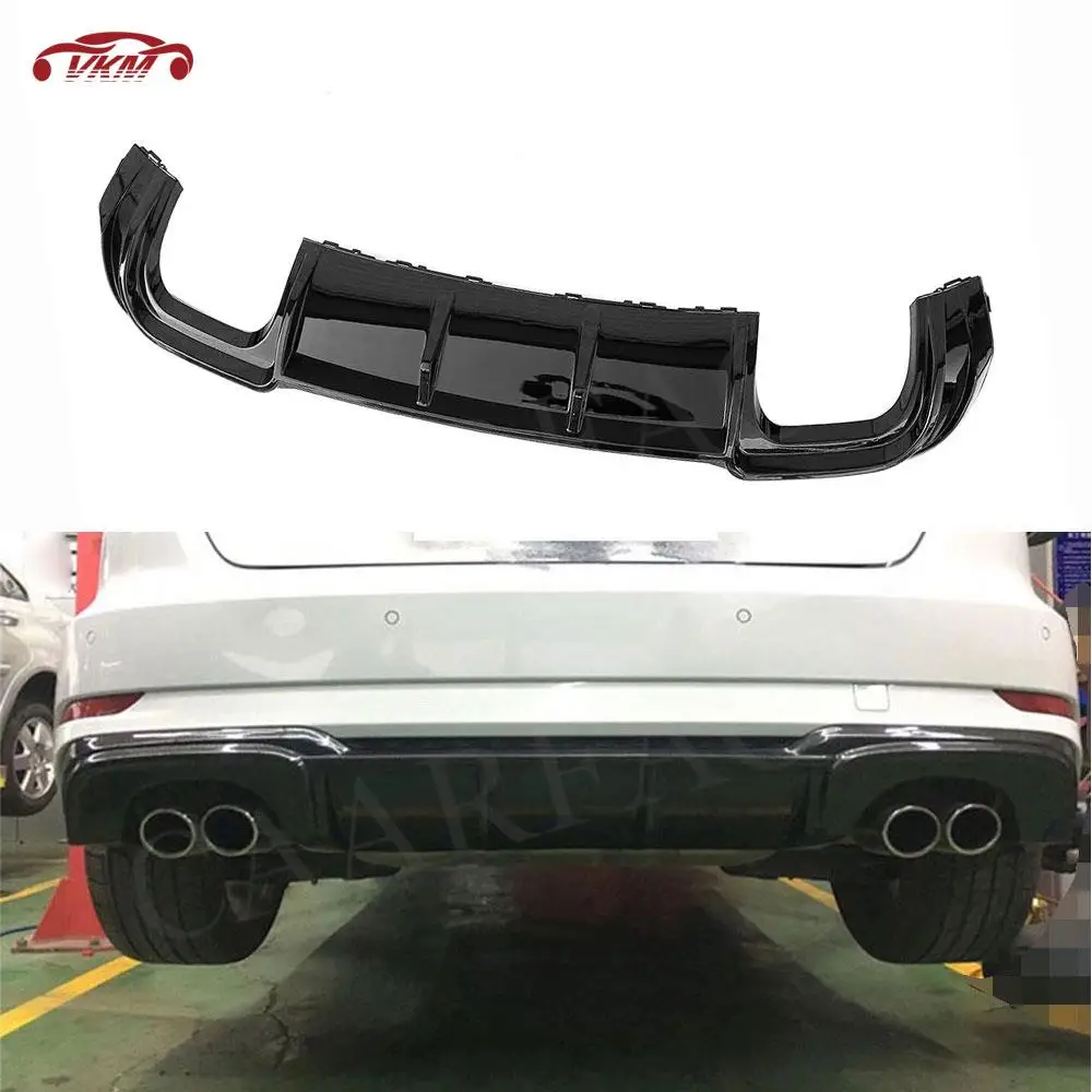 ABS Rear Diffuser Bumper Lip Cover for Audi A3 S3 Sline Sedan 2017-2021 not Standard Rear Bumper Extension Car Accessories