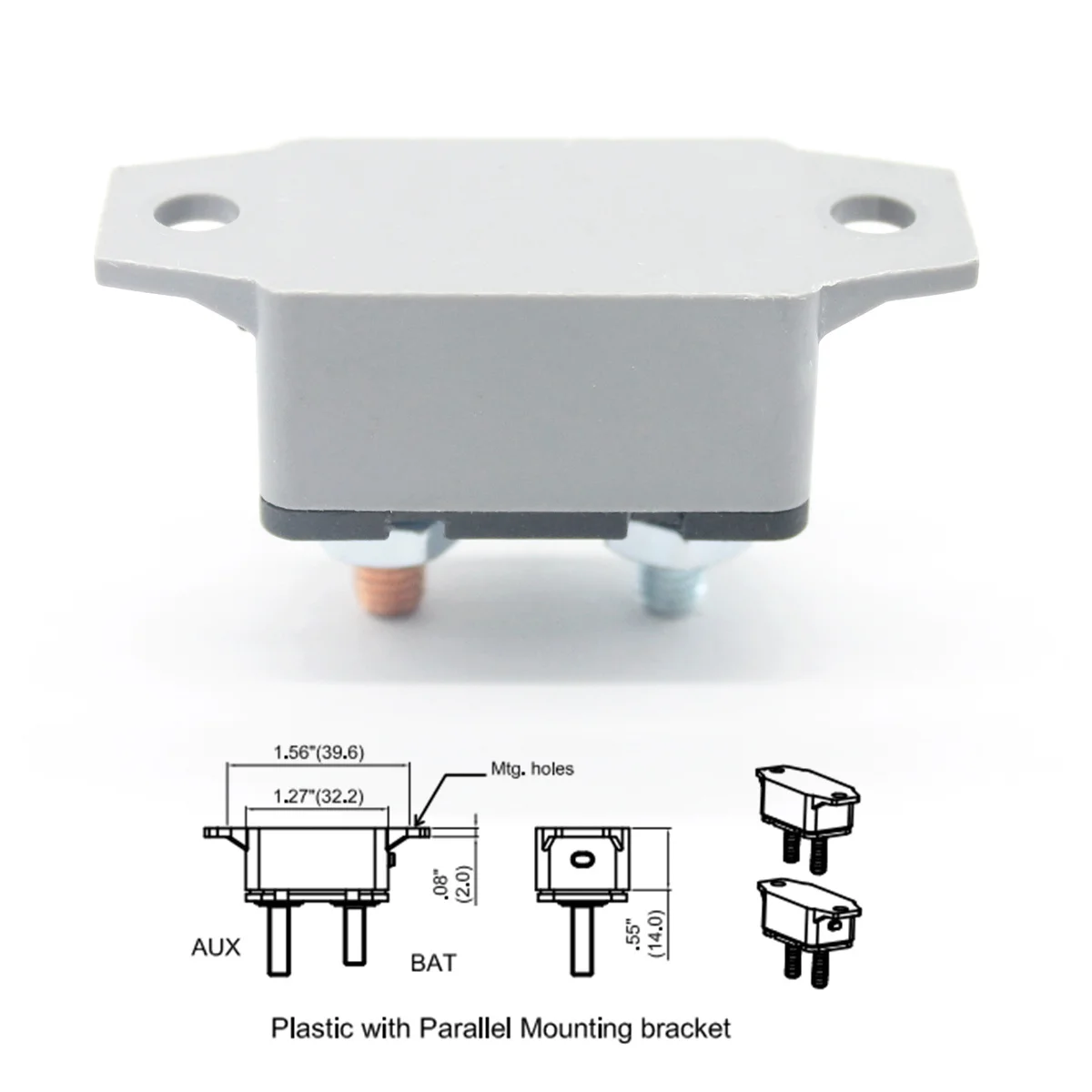 

Автоматический выключатель 50А с ручным сбросом, 24 В постоянного тока, водонепроницаемая защита для внедорожников, морского и специального оборудования, серый цвет