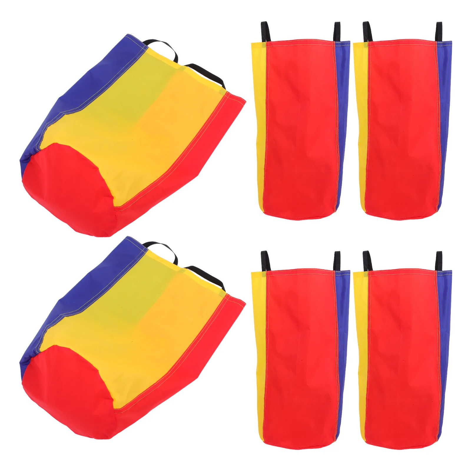 6 Pcs 점프 가방 캥거루 경주 가방 할로윈 다채로운 천 팀 게임 장난감 부모-자식 아기