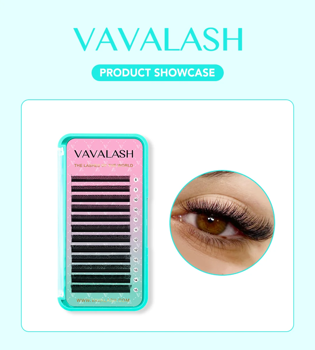VAVALASH U-Form YY Lashes Premium Natural Soft 2D UU Lashes Premium Mink Brasilianische Cilios Wimpernverlängerung Make-up-Tools – Detail 1