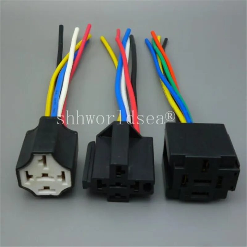 

Shhworldsea 1PCS 14.5cm 16AGW Copper Wire Cable 5 Pin Cable Relay Socket Harness Connector DC 12V 24V for Car