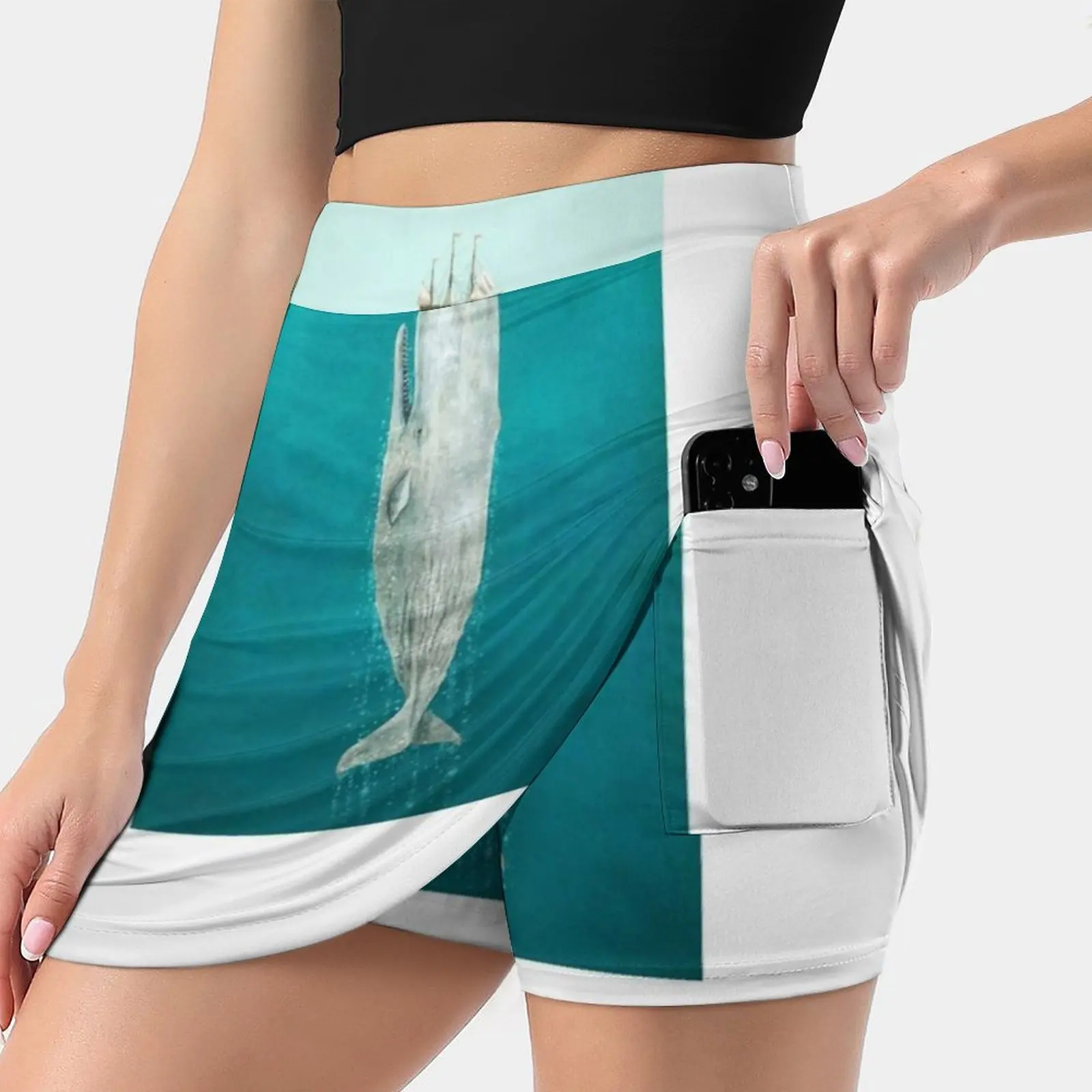 The Whale-Full Length Women's skirt Y2K Summer Clothes 2022 Kpop Style Trouser Skirt With Pocket Thewhale The Whale Whale Whale