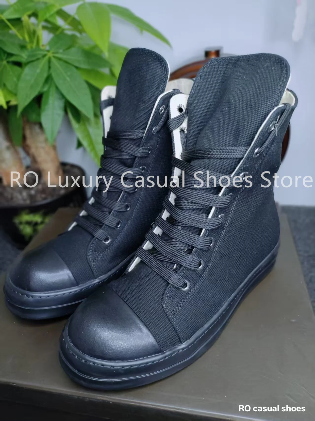 

Классические черные кеды Ro Classic из канваса для мужчин и женщин, высокие кроссовки и обувь, дизайнерские люксовые туфли высокого качества, женские ботинки