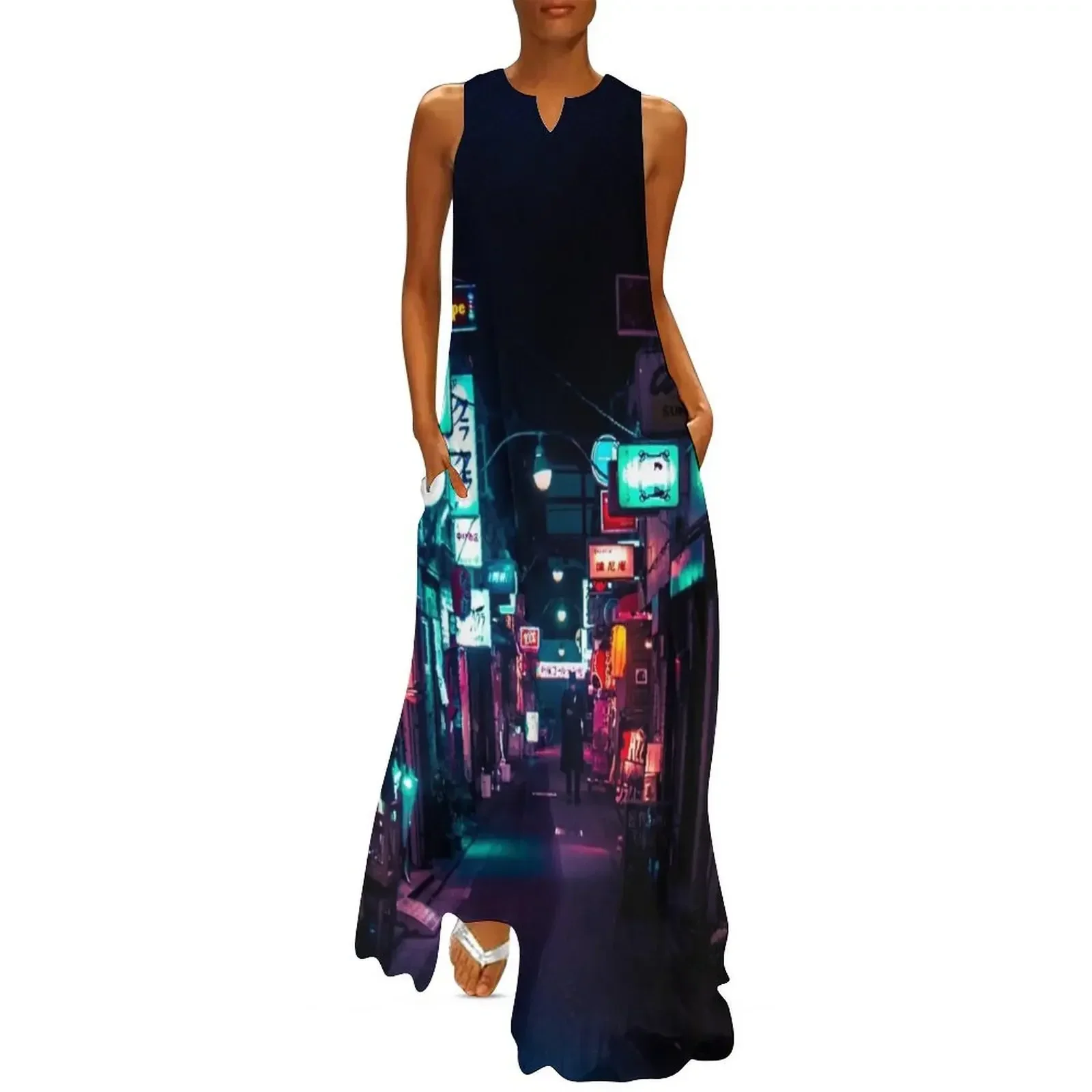 

Late Night in Shinjuku's Golden Gai Long Dress dress summer 2025 women woman dress women's evening dresses
