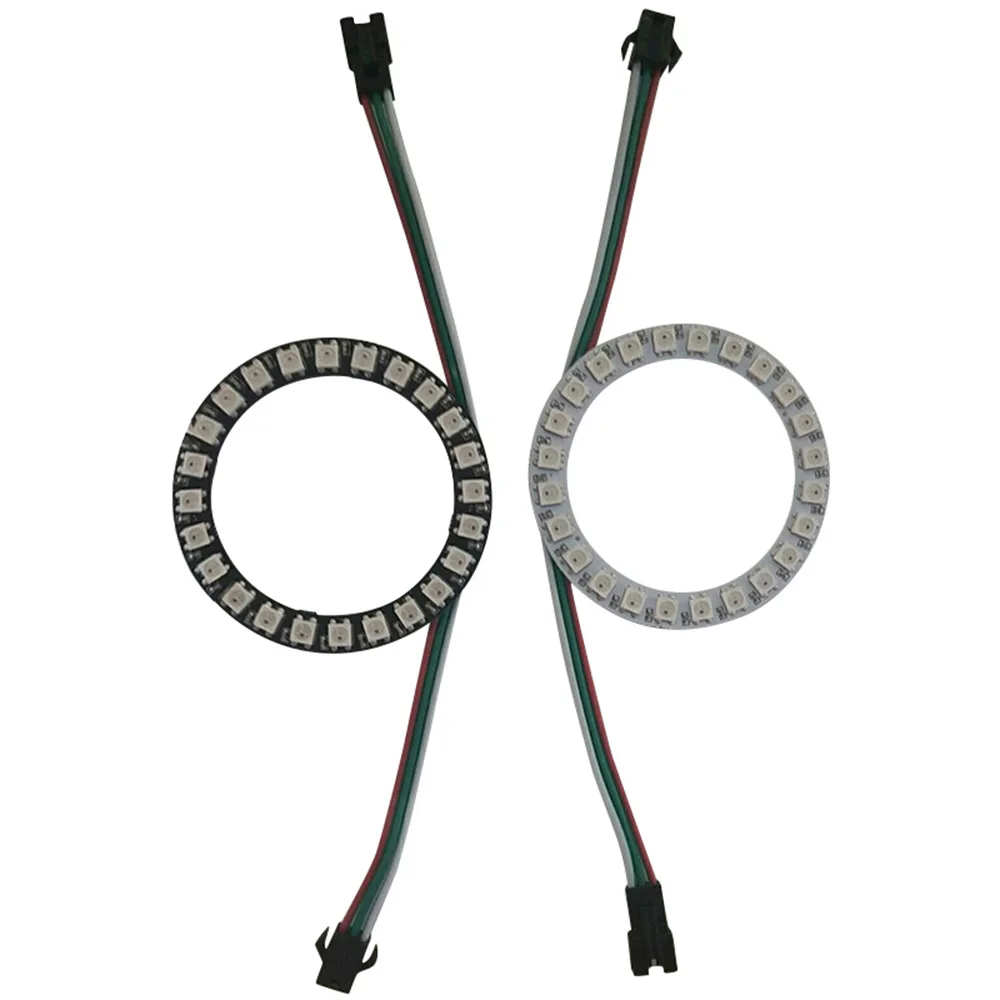 Anneau de pixels LED intégré, WS2812B, adressable, 8, 16, 24, 35, 45LED, 5050 RVB, anneau de diode, IC