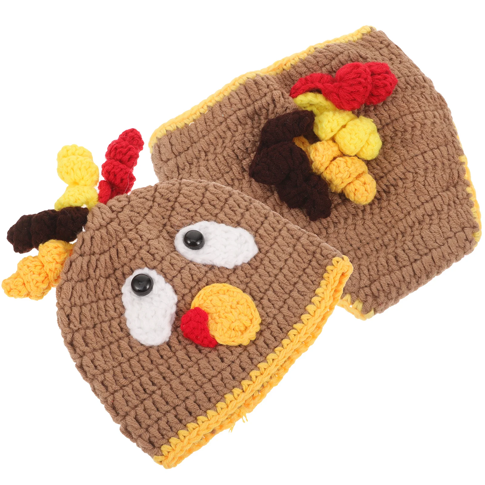 

Baby Photography Props Newborn Baby Turkey Costume Outfit Infant Clothes 100 Days Photo Shoot Set Hat Decorative Diaper