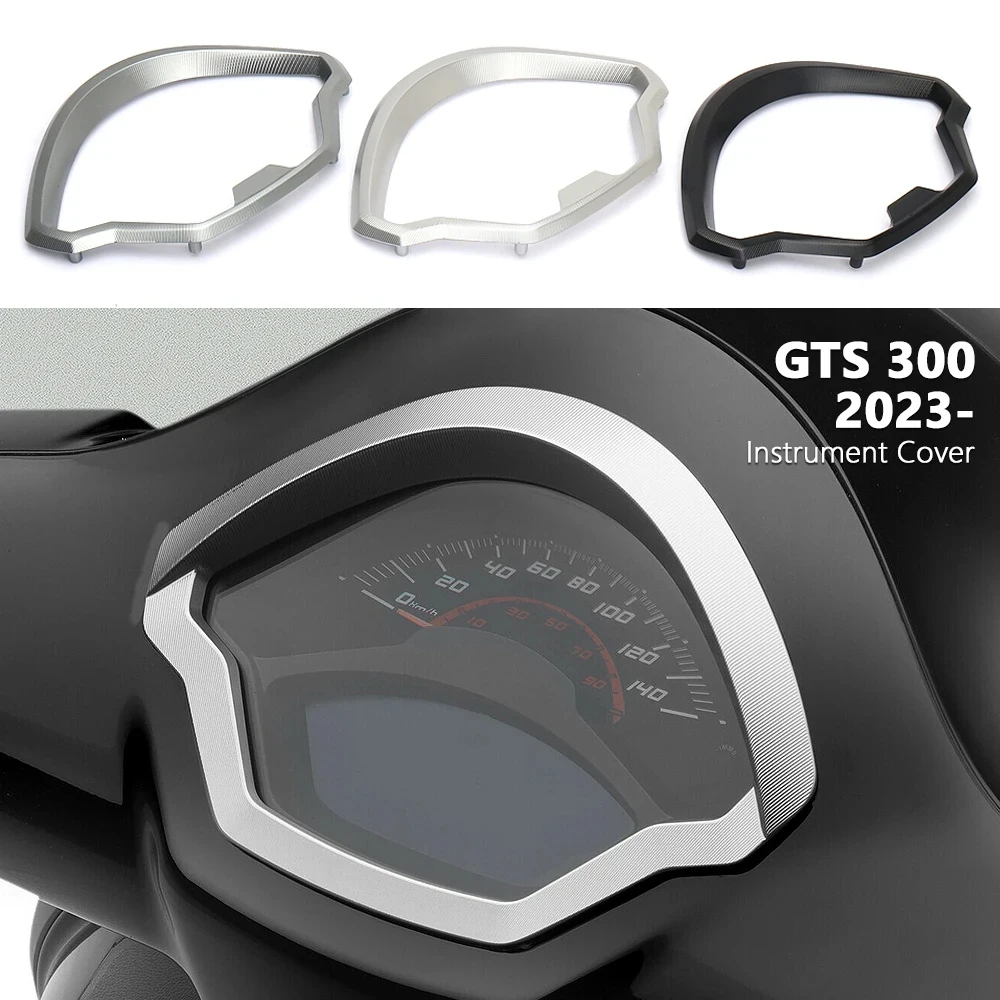 

Black/Silver/Titanium Motorcycle Speedometer Trim Bezel Ring Visor Cover For Vespa GTS 300 GTS300 gts300 2023 2024