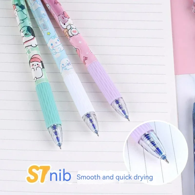 Sanrio 24pcs Erasable Gel Pen Cinnamonroll Kuromi Melody 0.5 Blue Student Writing Quick-drying And Easy-to-erase Cute Stationery