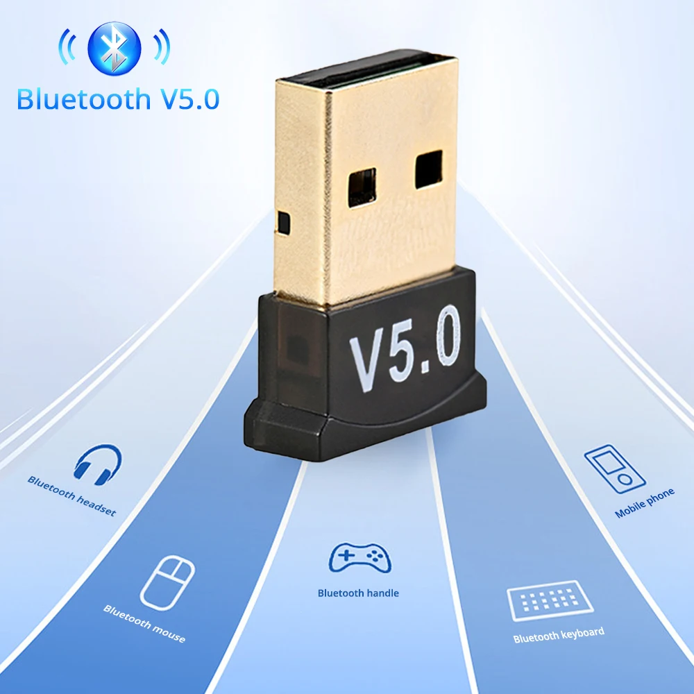 U SB Bluetooth 5.0 Car Electronics Adapter Transmitter Btooth Receiver Audio Dongle Wireless For Computers PC Laptops