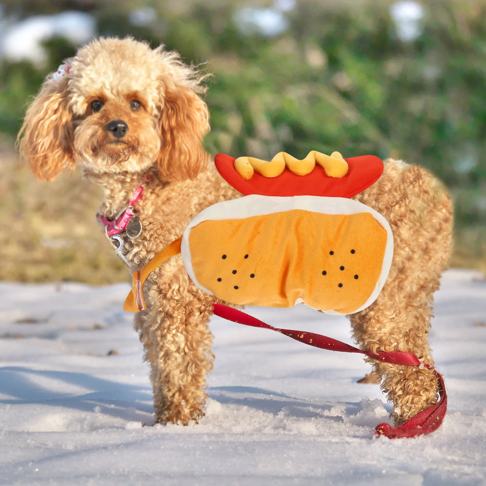 

Pet Warm Hamburger Suit Hot Dog Costume Cat Small for Dogs Party Cloth Clothes Christmas