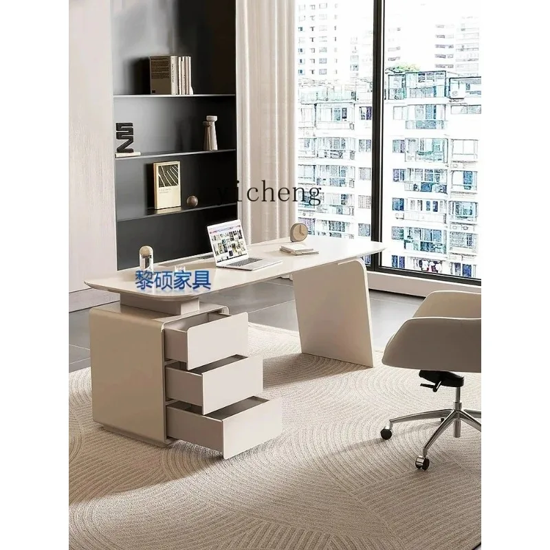 High-End Paint Desk Light Luxury Boss Desk Simple Modern Solid WoodD18