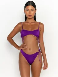 Miyouj Sexy bikini Push Up strój kąpielowy kobiet 2024 stroje kąpielowe Bandeau Mujer kostium kąpielowy bandażowy strój plażowy mikro stringi brazylijski strój kąpielowy