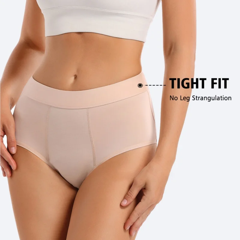 Women's High Waisted Triangle Panties Leak Proof Physiological Period Special Underwear Plus-Size Briefs Comfortable Panties