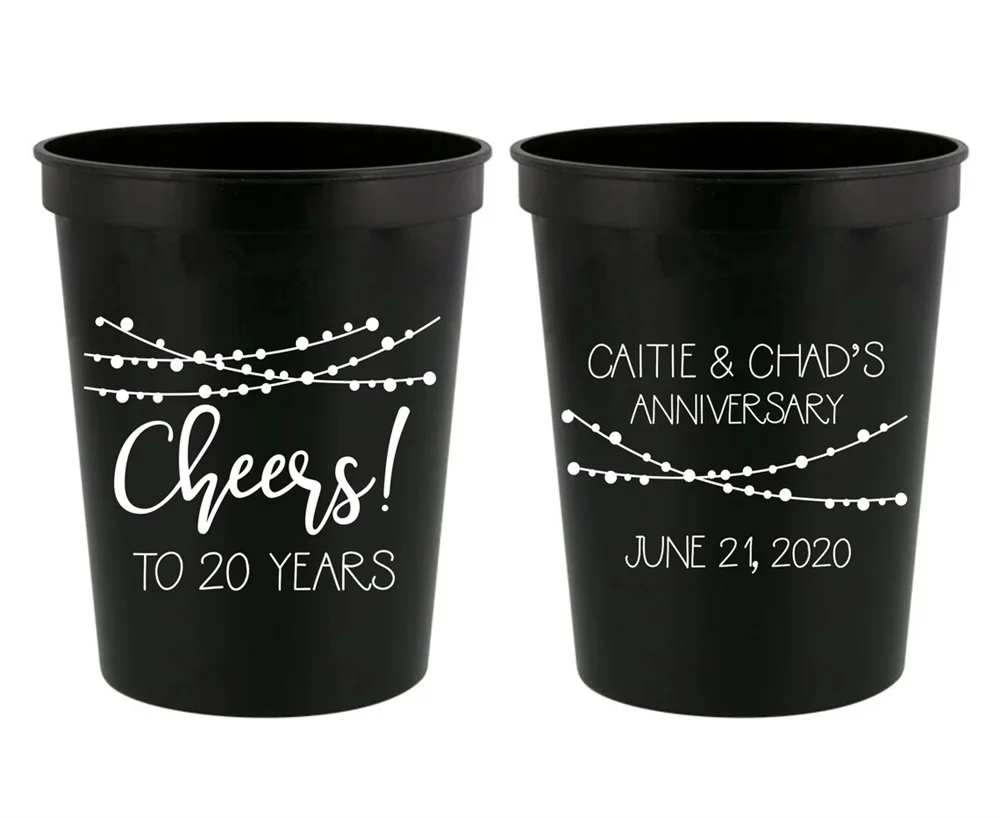 Design Your Own Personalized Stadium Plastic Cups - 30th Birthday Cup, Baby Shower Cup, 1st Birthday Cup, Corporate Logo