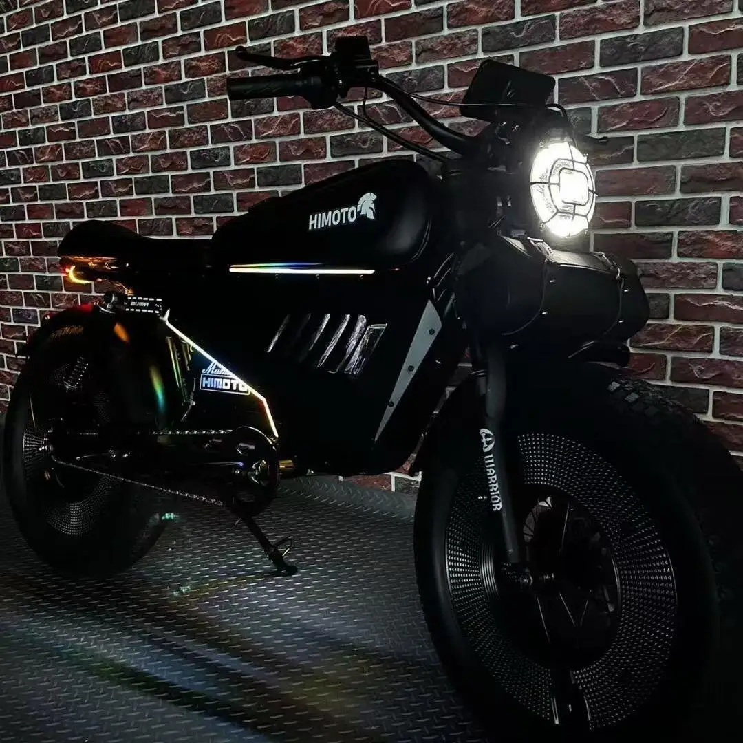 STLF Fashion 2025 Owayebike, hergestellt im High-End-Elektrofahrrad, 60 Ah-Batterie, 140 km große Reichweite, 20 x 5 Zoll, schwarzer Krieger für Erwachsene