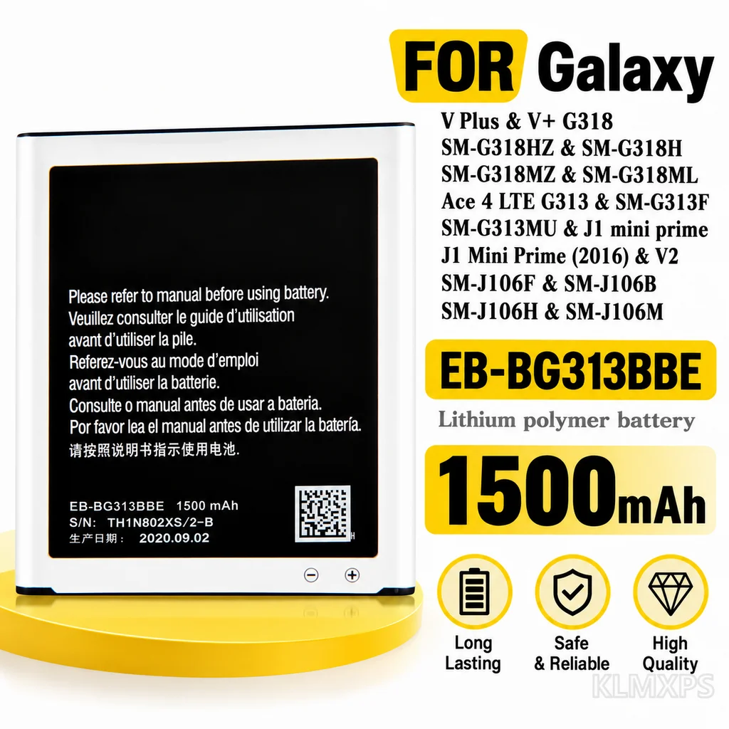 Replacement Battery EB-BG313BBE for Samsung Galaxy V Plus V+, ACE 4 Lite, V2, G313F, S7272, S7898, S7562C, G318H/HZ/MZ, G313M