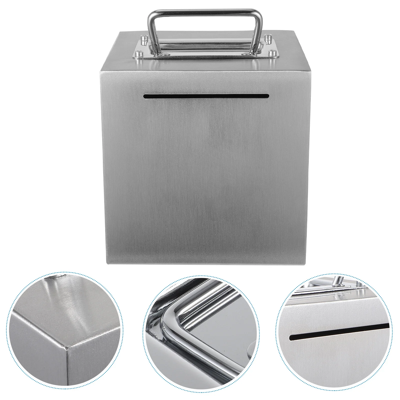 

Stainless Steel Coin Bank Minimalist Design Money Box for Children Adults Secure Metal Savings Container for Home Use