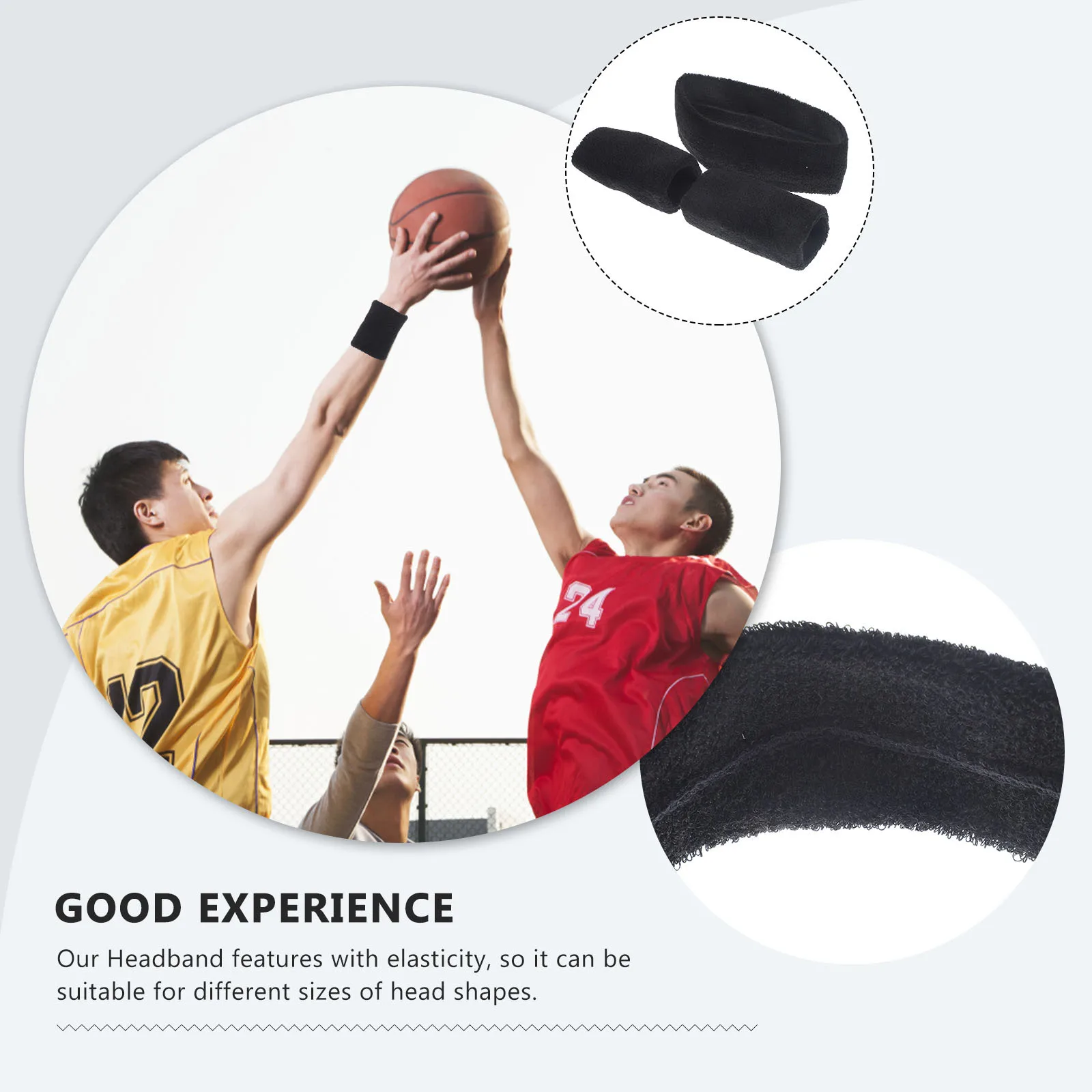 1 مجموعة اللياقة البدنية عقال معصمه مرونة تجريب للجنسين رباط شعر الرياضة اليوغا العصابات المحمولة الصالة الرياضية العرض المحمولة عصابة رأس