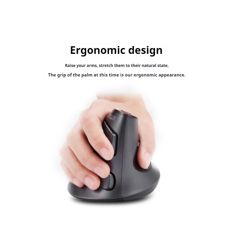 Delux M618 Vertical Mouse Wireless Bluetooth Charging Wired Mute Dual Mode Ergonomic Vertical Grip Usb Vertical Mouse Laptop