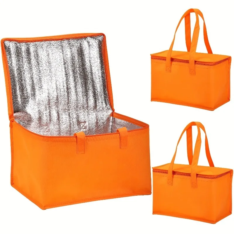 1-Piece Portable Insulated Bag, Reusable Cooler Bag, Non-Food Contact Insulated Lunch Bag, Thermal Insulation Cooler Bag, Foldable, Washable, Portable Cooler Tote Bag, Suitable for Hot and Cold Delivery, Grocery Shoppi