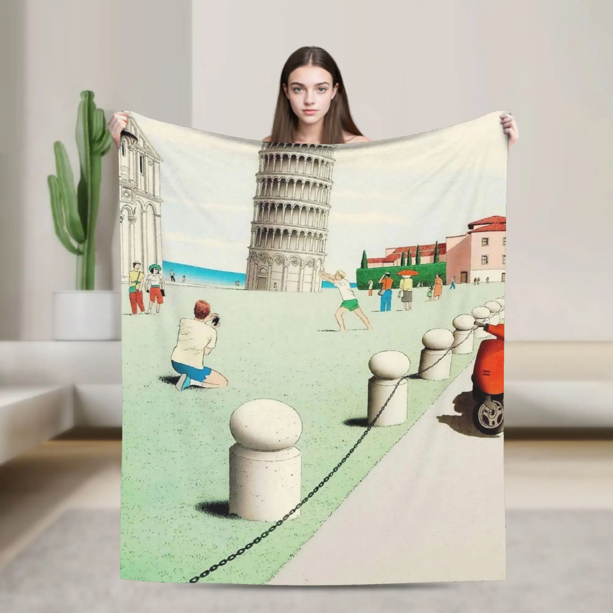 

Guy Billout Painting Blankets Decorative Flannel Throw Blanket For Outdoor Warm Soft Design Quality Bedspread Birthday Gift