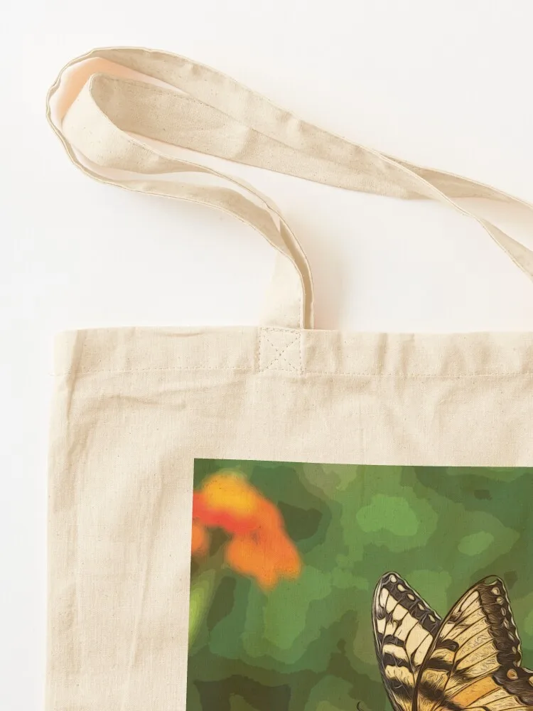 Tiger swallowtail butterfly on Mexican sunflower - Tote Bag shopping cart bags Eco bag woman shopping bag Shopping bags