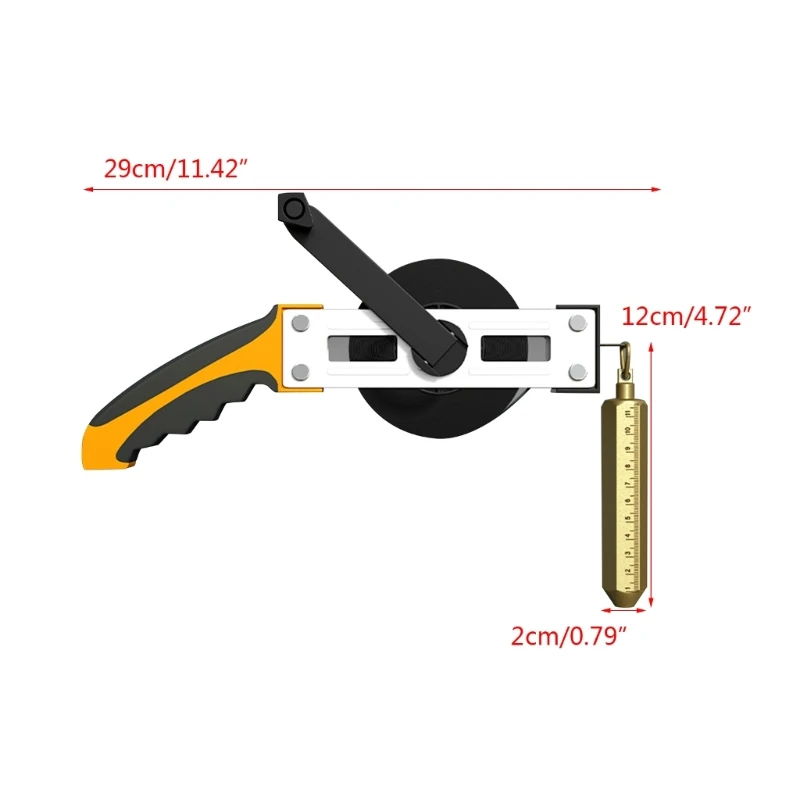 Medição Régua com Explosionproof Brass PlumbBob, fita métrica, borracha Handle, 517A