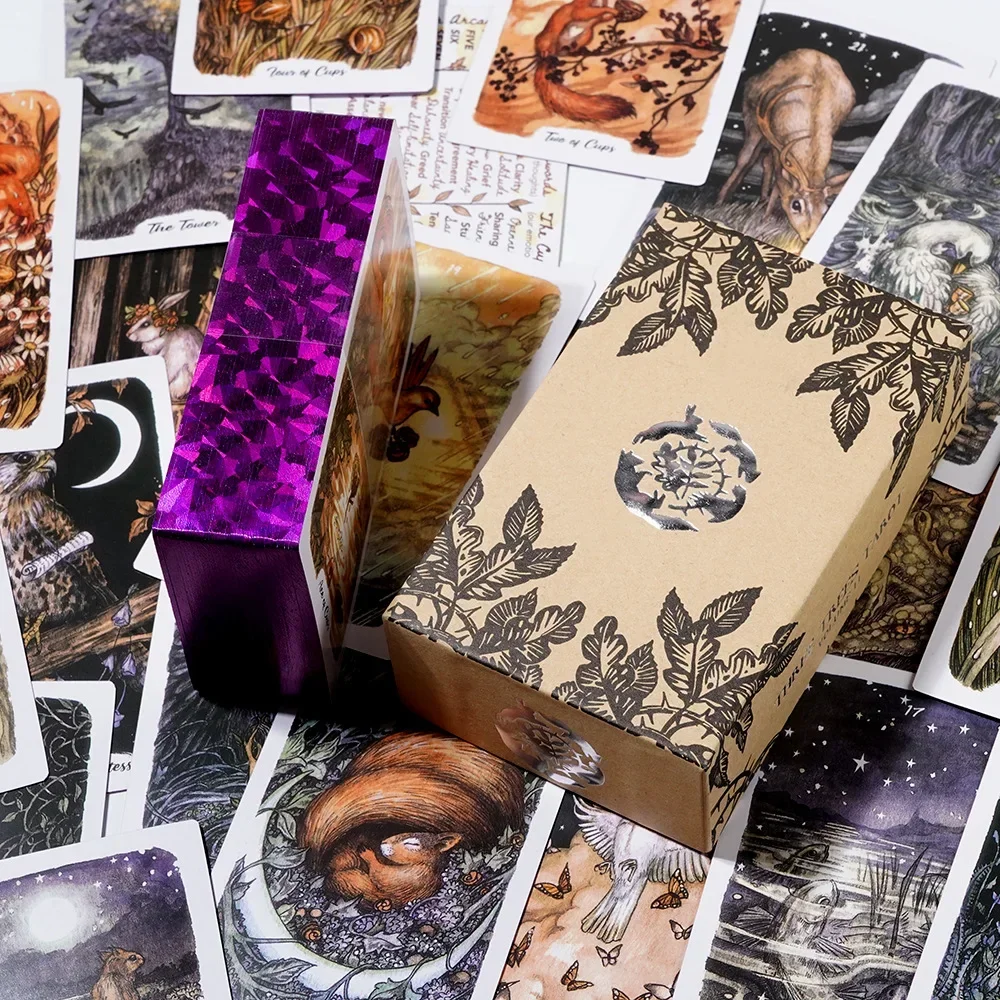 Oak ash thorn tarot 81pcs cards 1: 1 Size Gilded Edge Tarot Board games Three trees tarot Volume Li