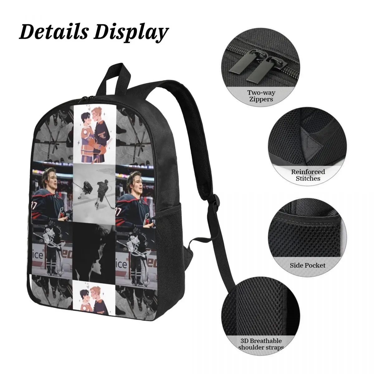 3-teiliges beheiztes Rivalry Shane Ilya Rozanov Rucksack-Set für Kinder, Stifttaschen, Büchertaschen-Sets mit Lunchbox für Studenten, Rucksack