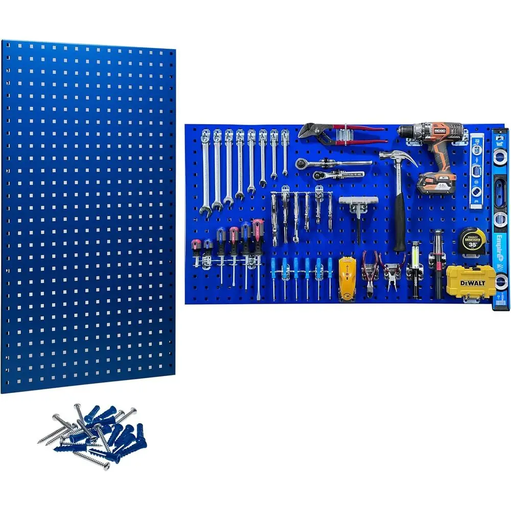 

Стальные перфорированные панели LB2-B LocBoard с квадратными отверстиями, 24 x 42-1/2 x 9/16 дюймов, 2 шт., синие