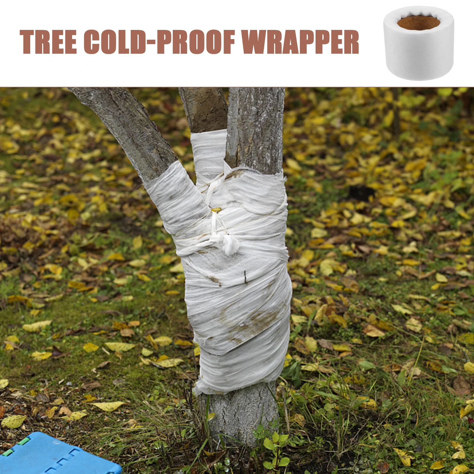 

1 Roll Tree Protector Wrap Breathable Cold Proof Tree Trunk Cover Outdoor Winter Protection Wrap Garden Supply