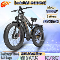 Lankeleisi MG800MAX Electric Bike 2000W 48V20AH Adult Electric Bike Hydraulic Disc Brake 26-inch Fat Tire Mountain Riding E-bike