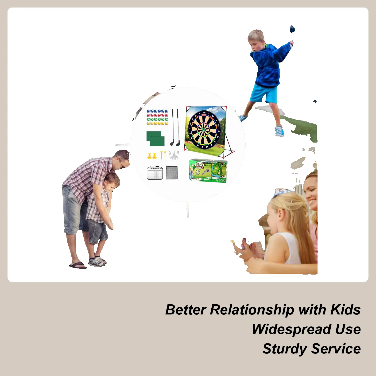 Battles Golf Chipping Game Set Golf Sports Parent-child Interaction Equipment Outdoor Family-Friendly Putting Mat Set